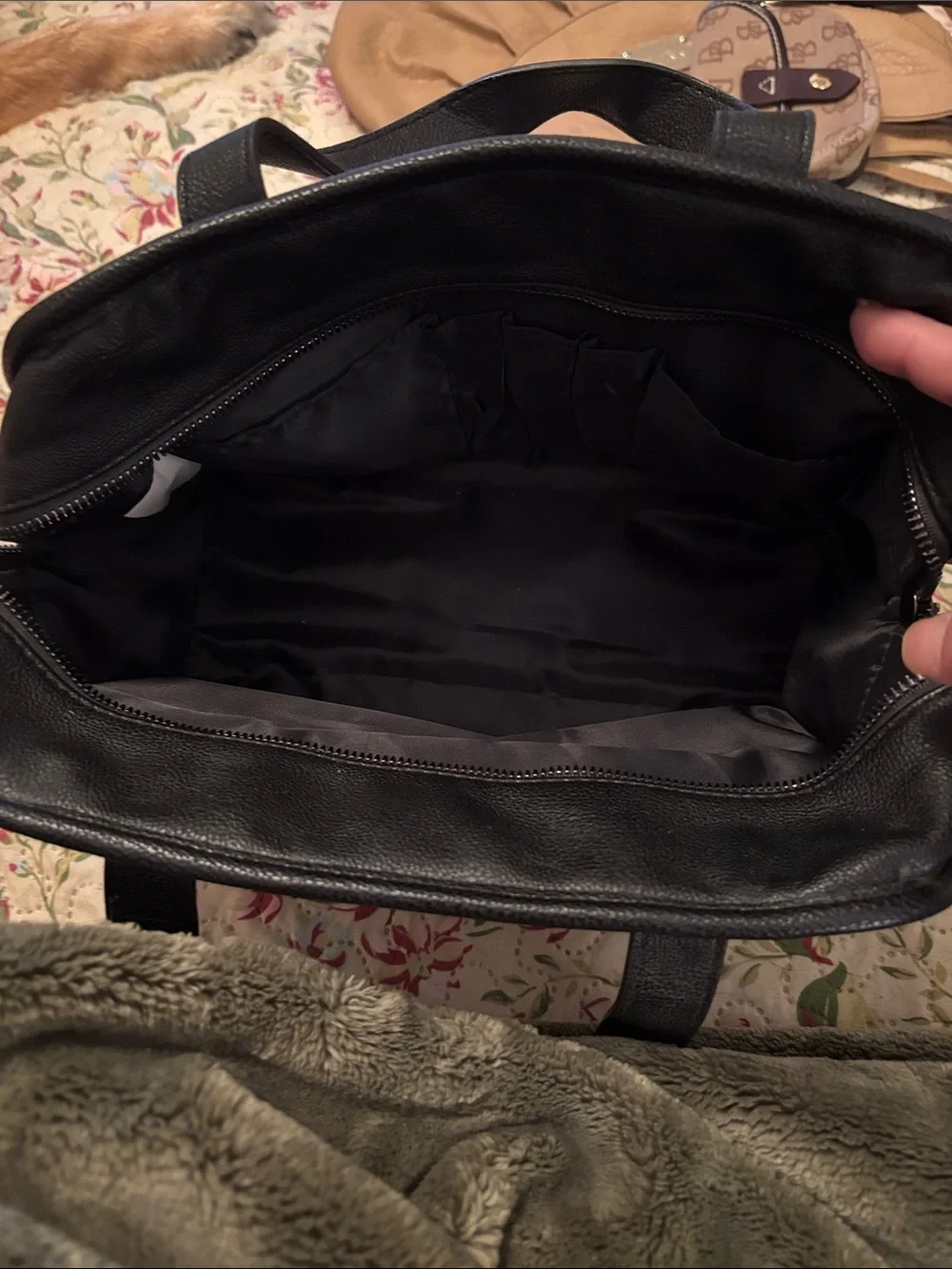 Steve Madden Black Laptop Bag with Multicolor Logo Print